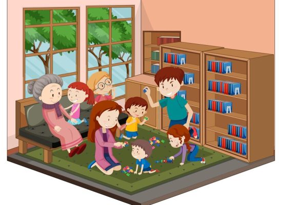 children playing in a group